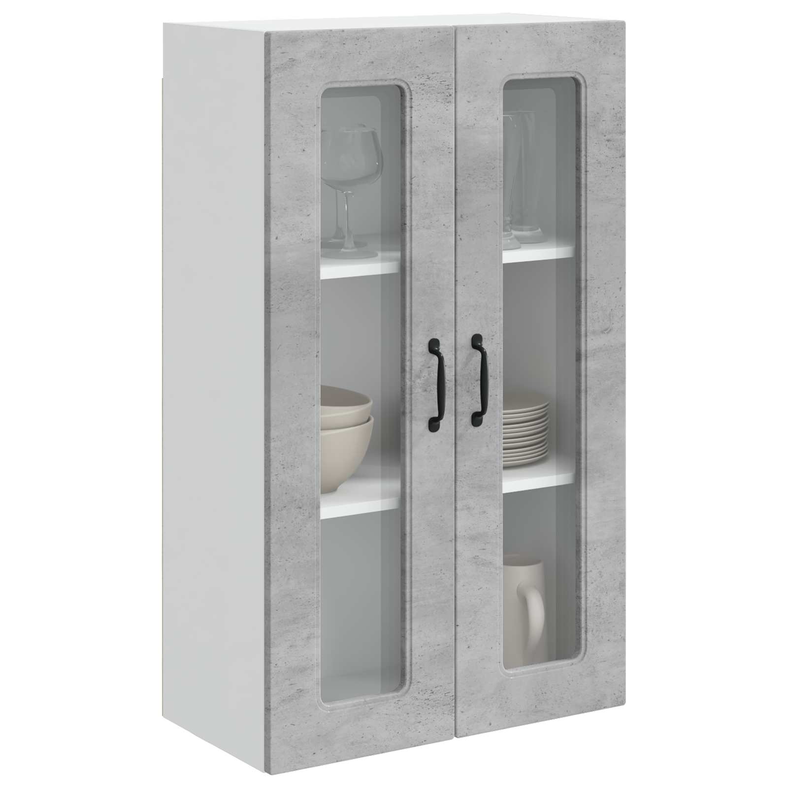 vidaXL Front do zmywarki Kalmar Betonowy szary 60 x 31 x 100 cm