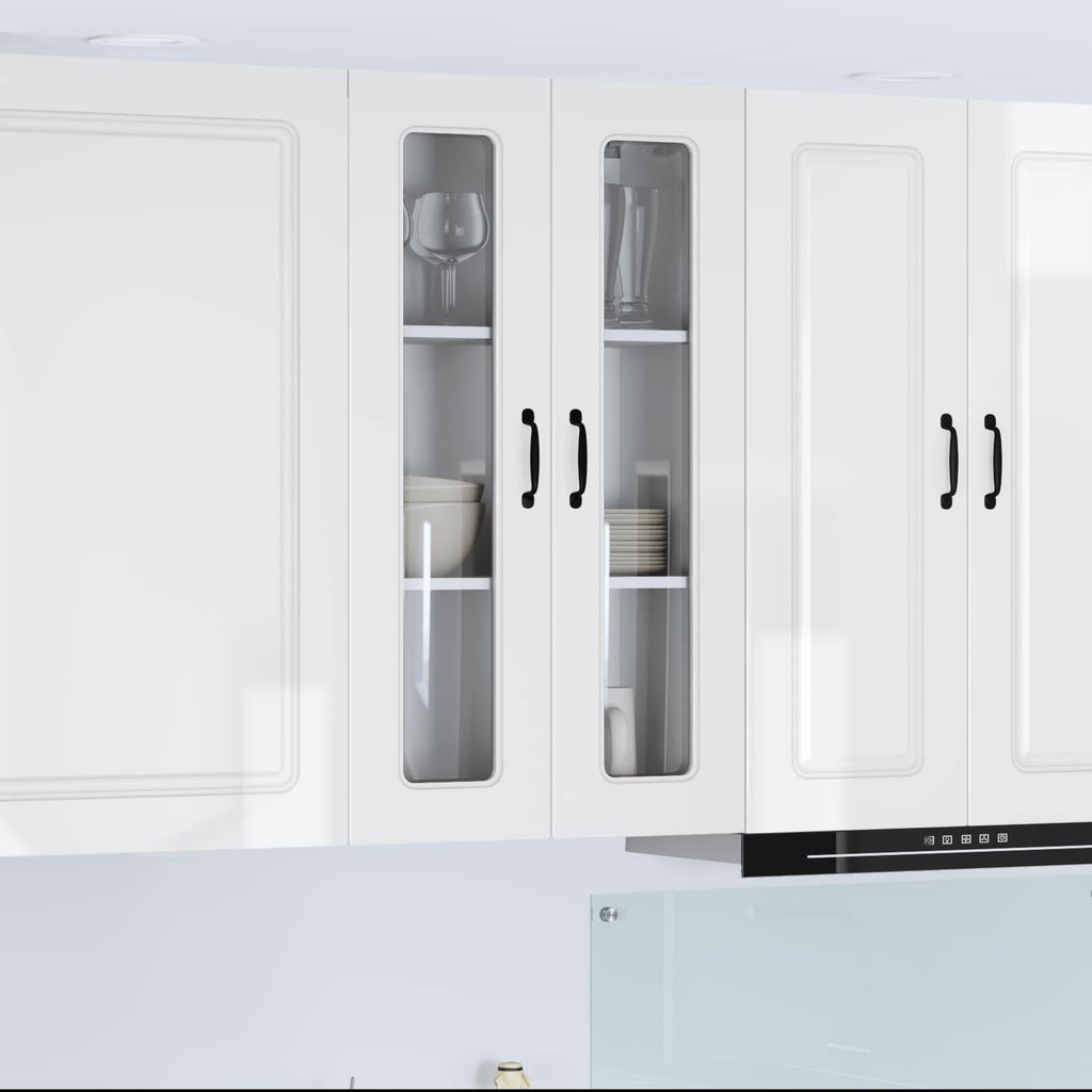 vidaXL Front do zmywarki Kalmar Wysoki połysk biały 60 x 31 x 100 cm