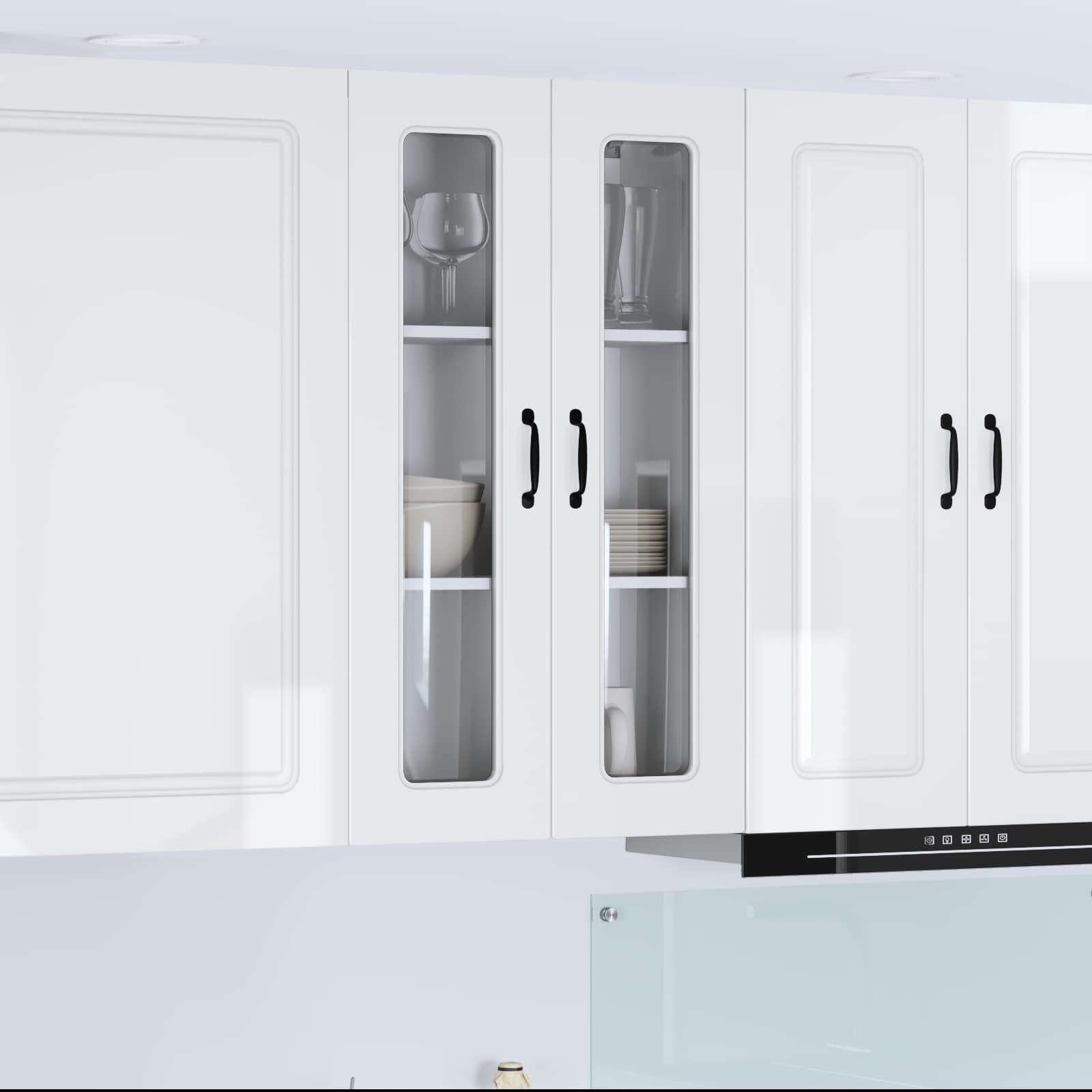 vidaXL Front do zmywarki Kalmar Wysoki połysk biały 60 x 31 x 100 cm