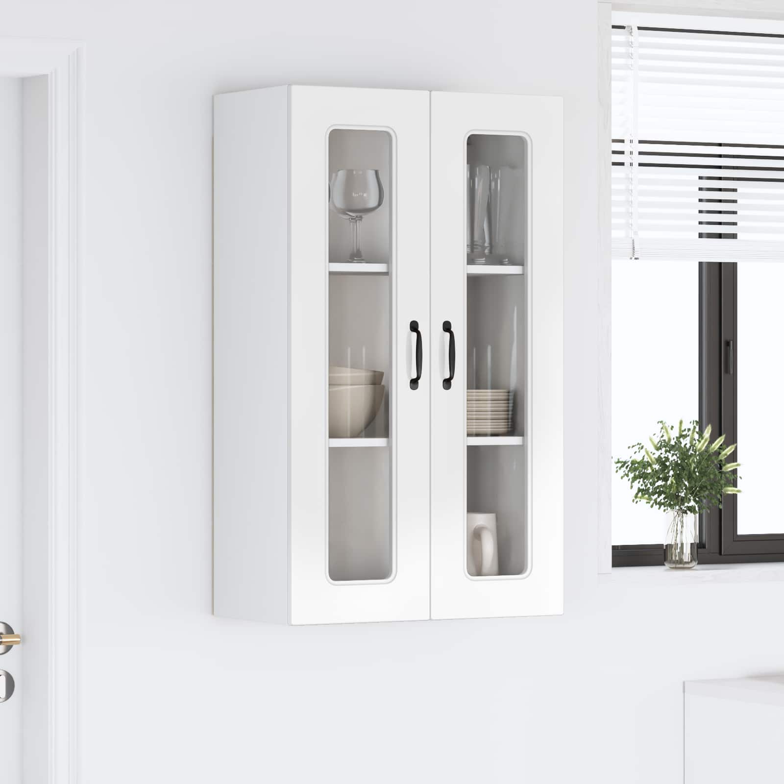 vidaXL Front do zmywarki Kalmar Wysoki połysk biały 60 x 31 x 100 cm