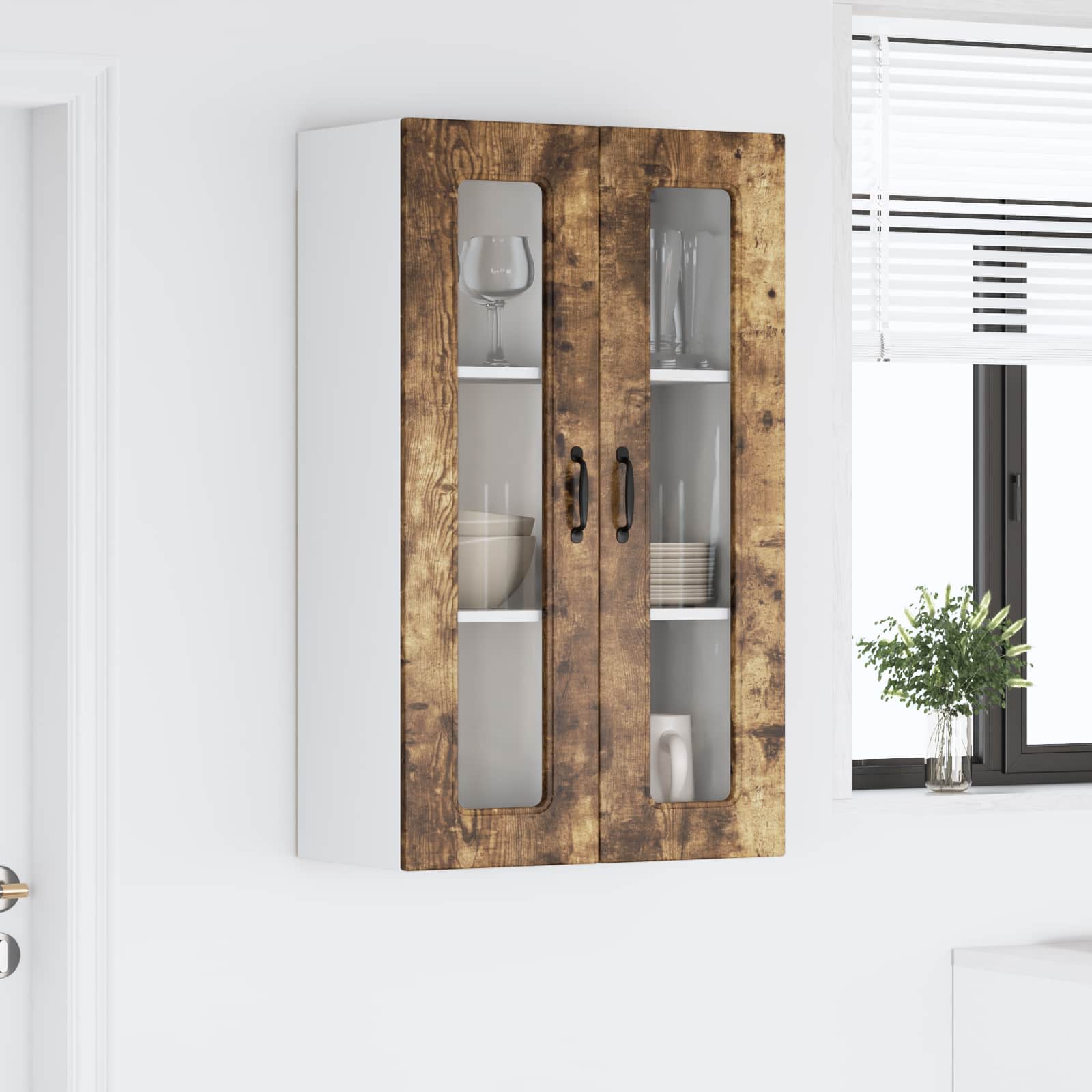 vidaXL Front do zmywarki Kalmar Dąb wędzony 60 x 31 x 100 cm
