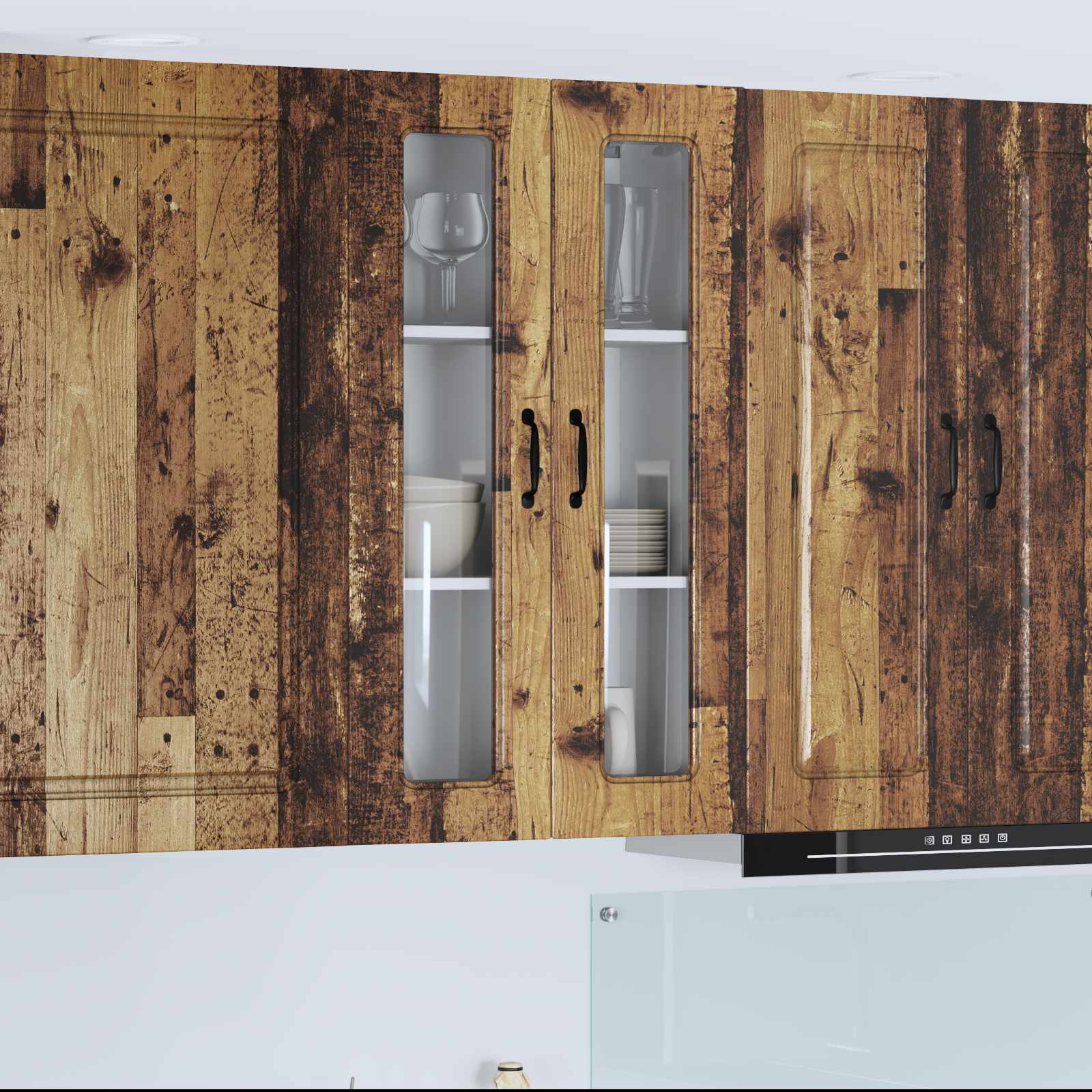 vidaXL Front do zmywarki Kalmar Stare drewno 60 x 31 x 100 cm