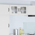 vidaXL Szafka szklana na ścianę LUCCA 2 pcs Biały 40 x 31 x 40 cm