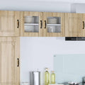 vidaXL Szafka szklana na ścianę LUCCA 2 pcs dąb Sonoma 40 x 31 x 40 cm