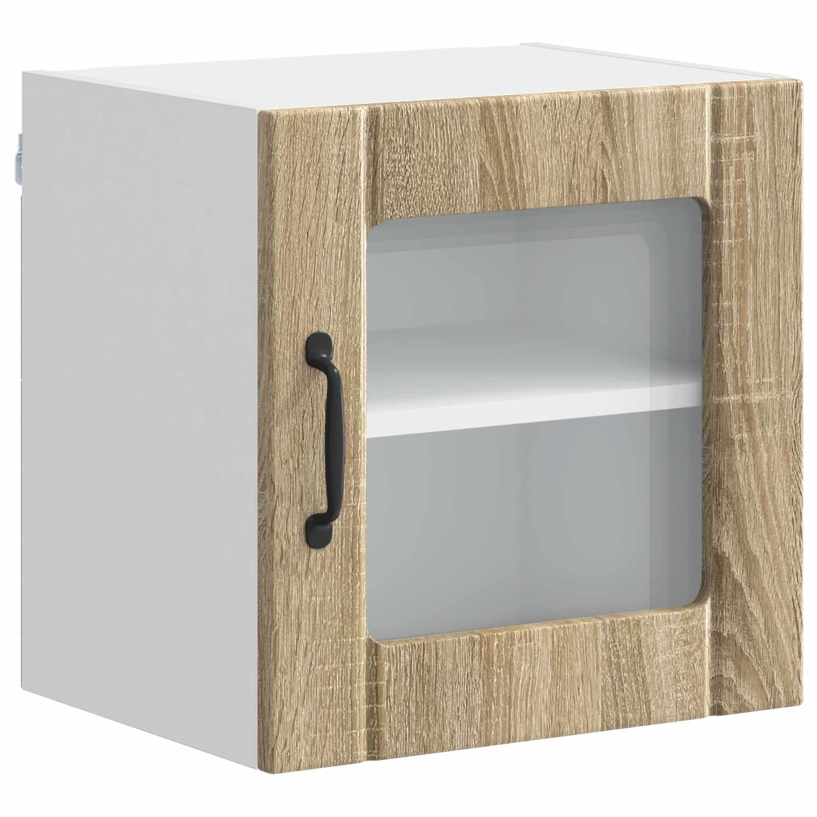 vidaXL Szafka szklana na ścianę LUCCA 2 pcs dąb Sonoma 40 x 31 x 40 cm