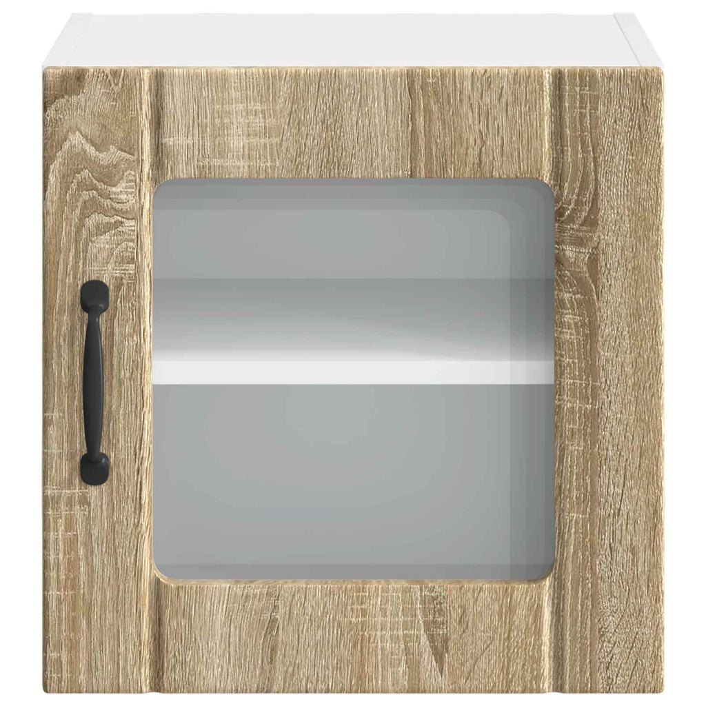 vidaXL Szafka szklana na ścianę LUCCA 2 pcs dąb Sonoma 40 x 31 x 40 cm