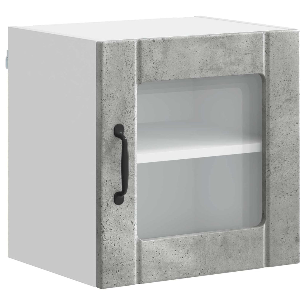 vidaXL Szafka szklana na ścianę LUCCA Betonowy szary 40 x 31 x 40 cm