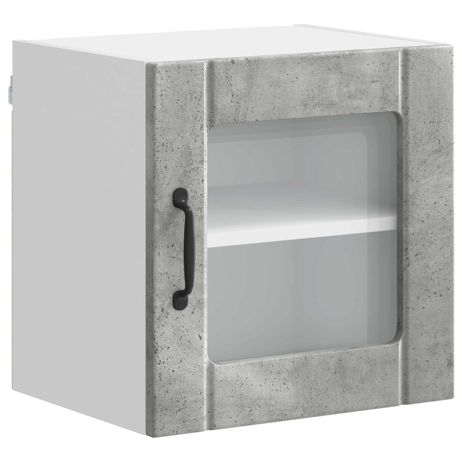 vidaXL Szafka szklana na ścianę LUCCA Betonowy szary 40 x 31 x 40 cm