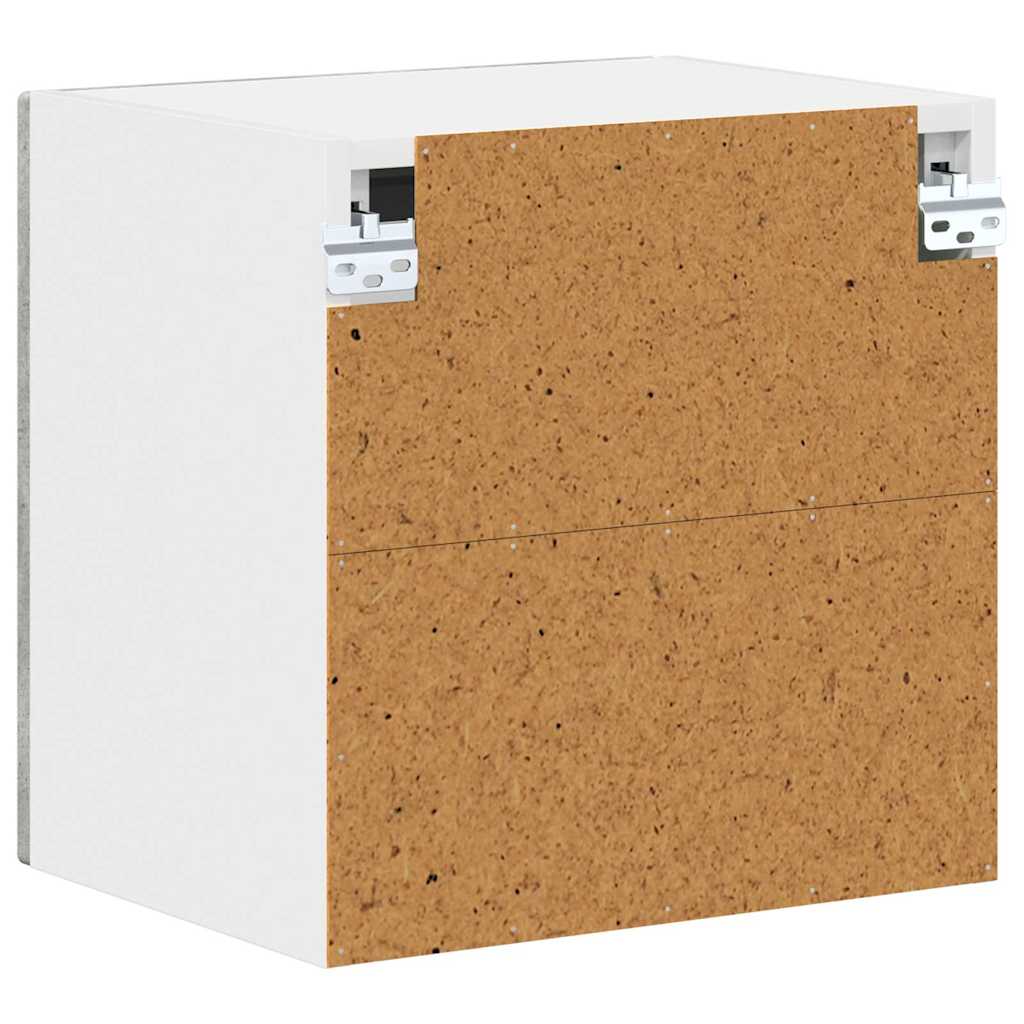 vidaXL Szafka szklana na ścianę LUCCA Betonowy szary 40 x 31 x 40 cm