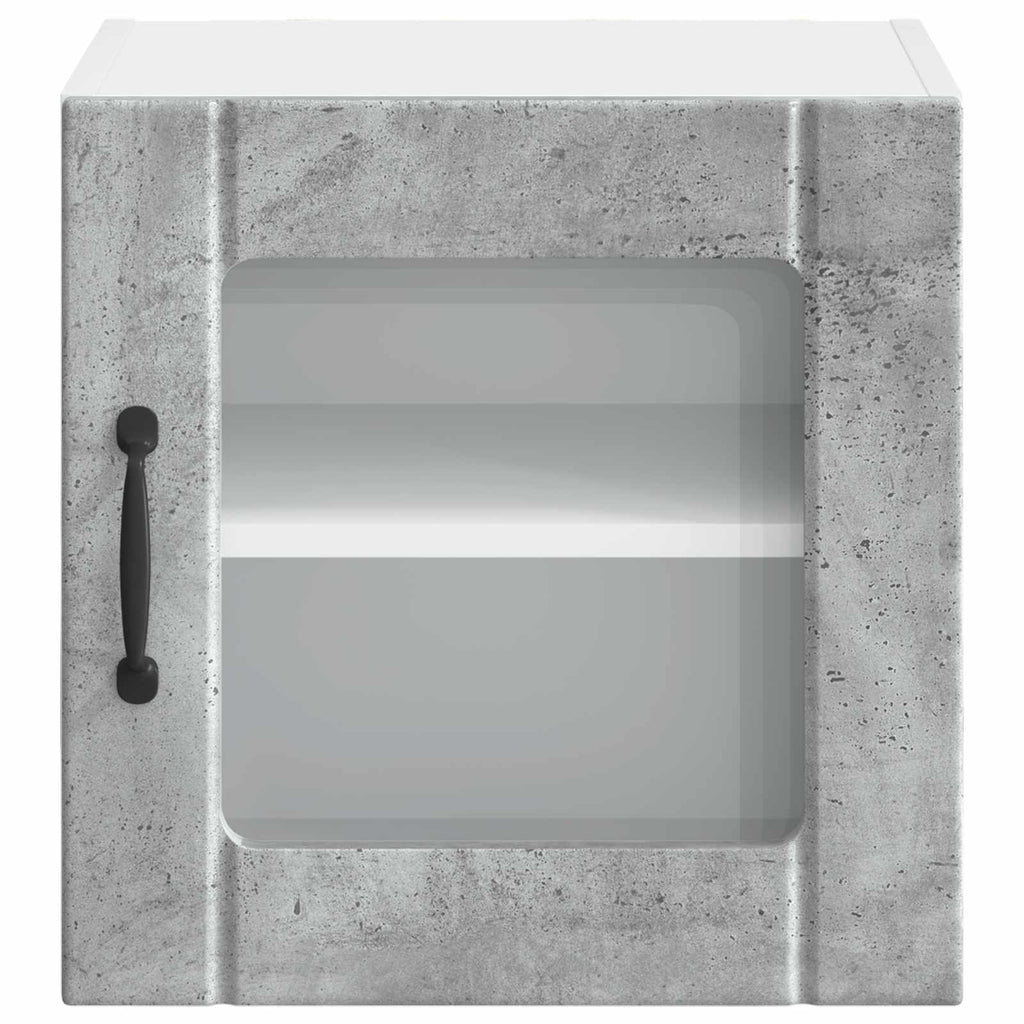 vidaXL Szafka szklana na ścianę LUCCA Betonowy szary 40 x 31 x 40 cm