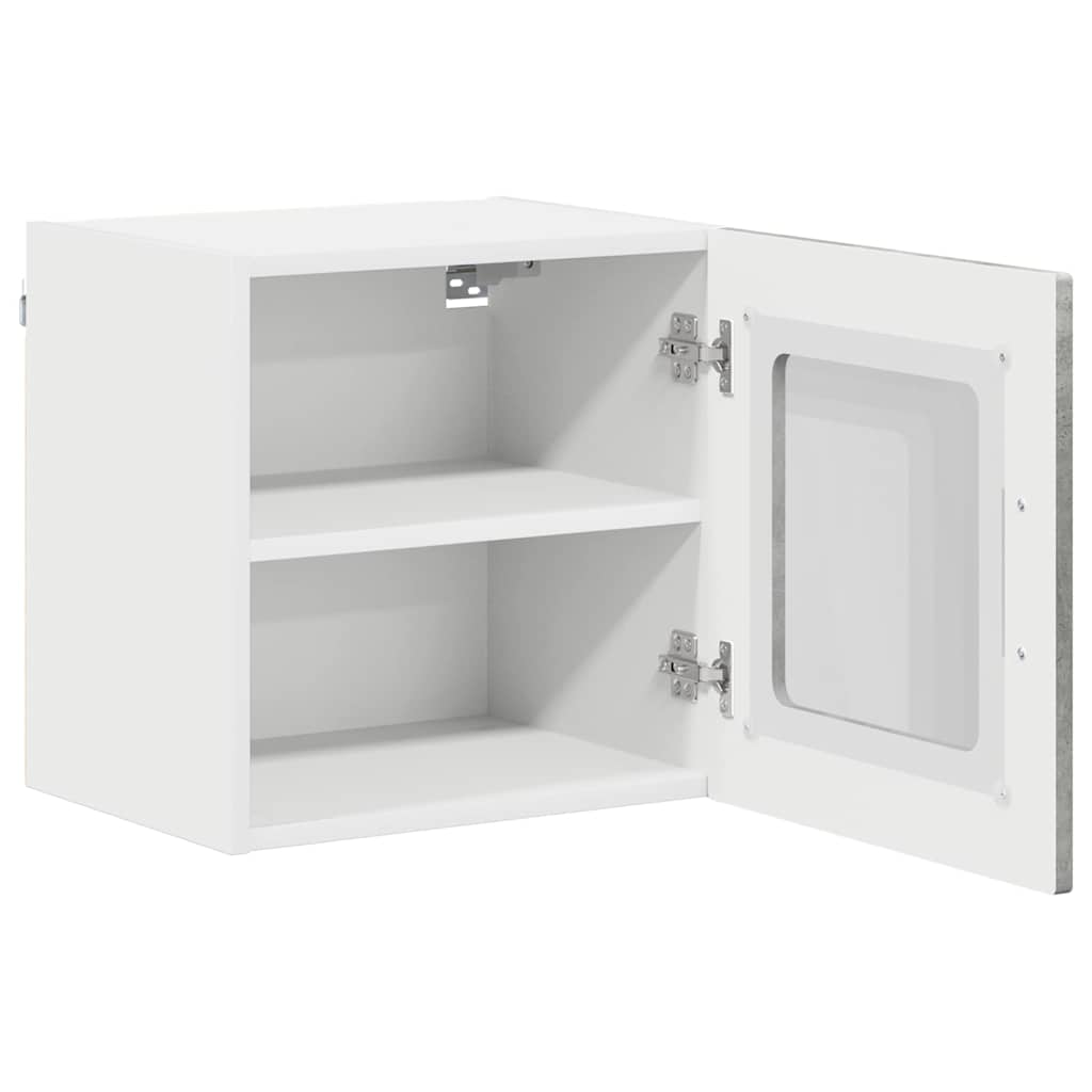 vidaXL Szafka szklana na ścianę LUCCA 2 pcs Betonowy szary