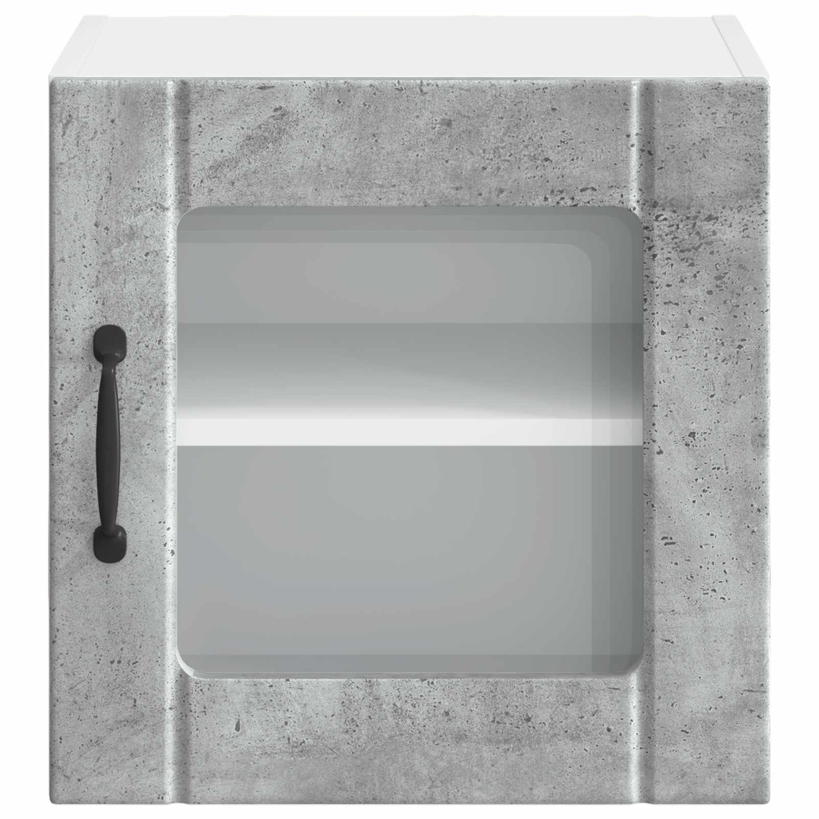 vidaXL Szafka szklana na ścianę LUCCA 2 pcs Betonowy szary