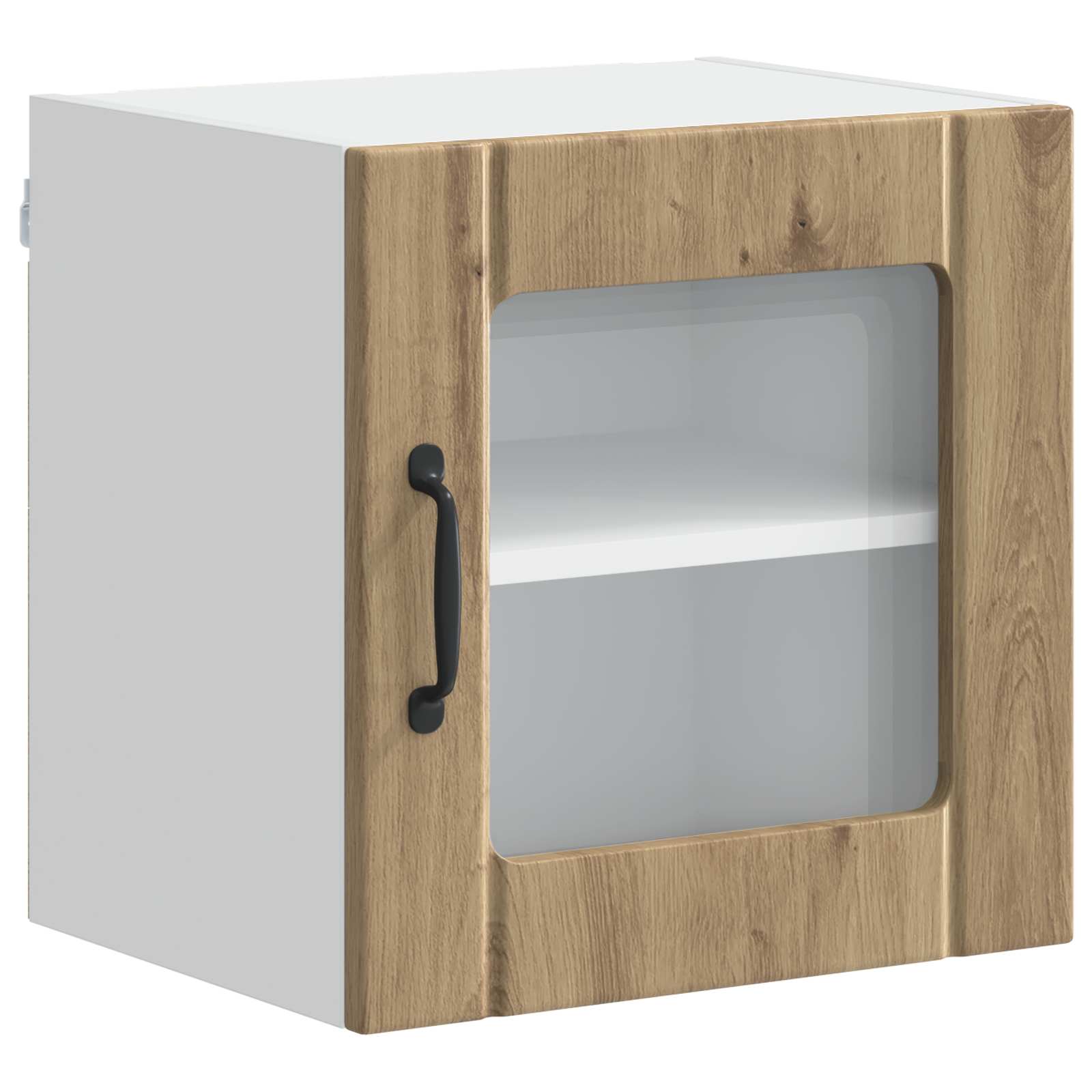 vidaXL Szafka szklana na ścianę LUCCA 2 pcs Dąb artisan