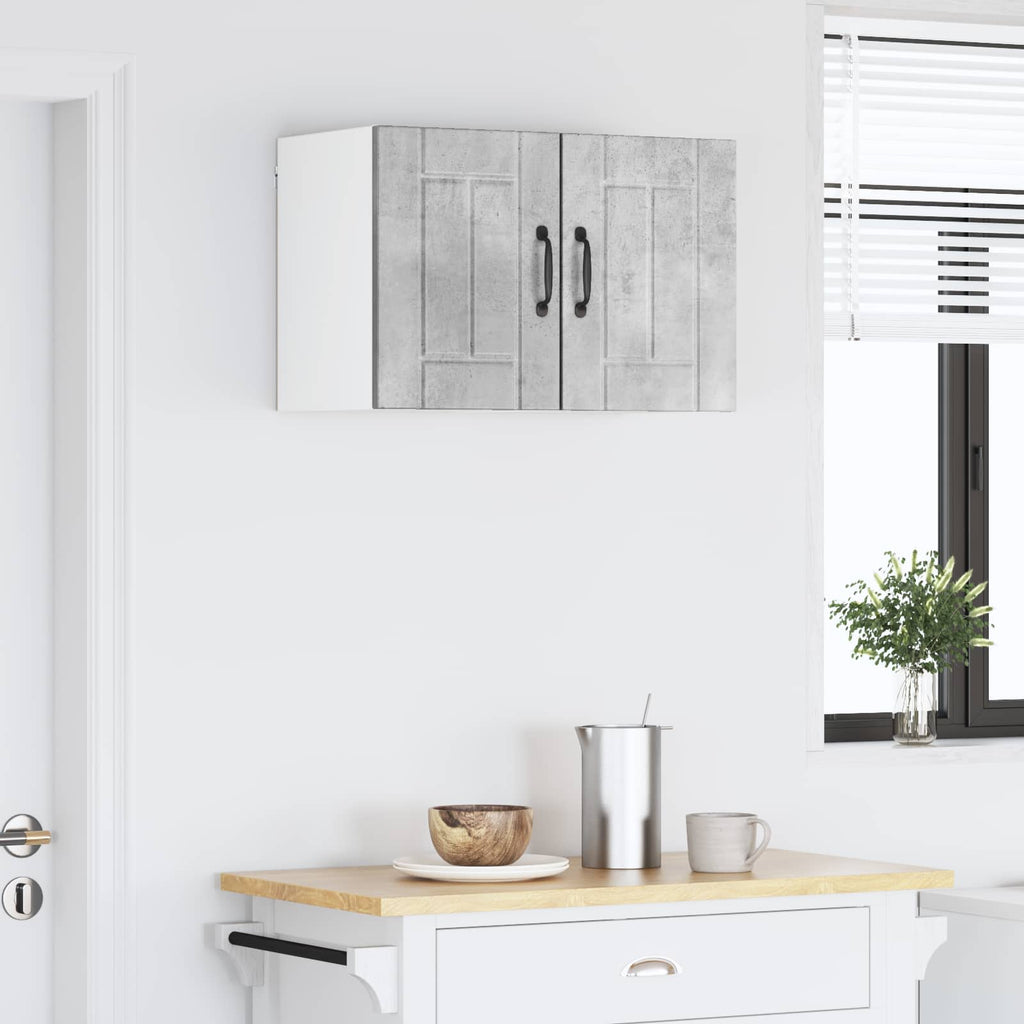 vidaXL Szafka ścienna LUCCA 2 pcs Betonowy szary 30 x 31 x 40 cm