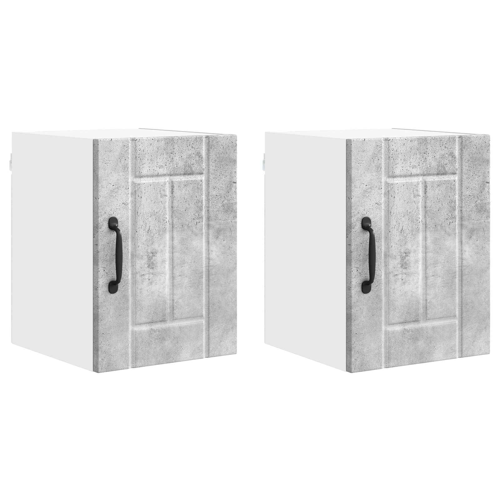 vidaXL Szafka ścienna LUCCA 2 pcs Betonowy szary 30 x 31 x 40 cm