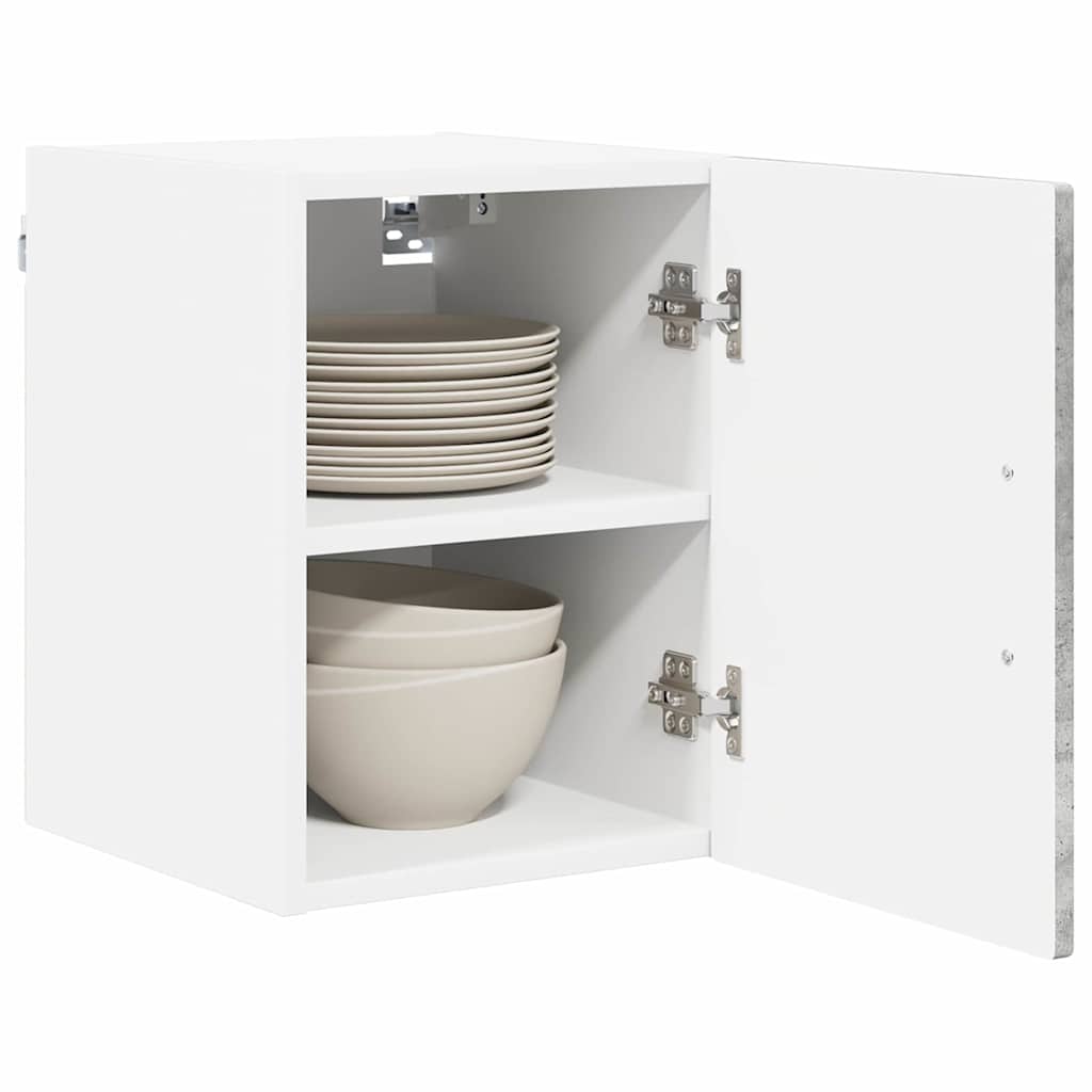 vidaXL Szafka ścienna LUCCA 2 pcs Betonowy szary 30 x 31 x 40 cm