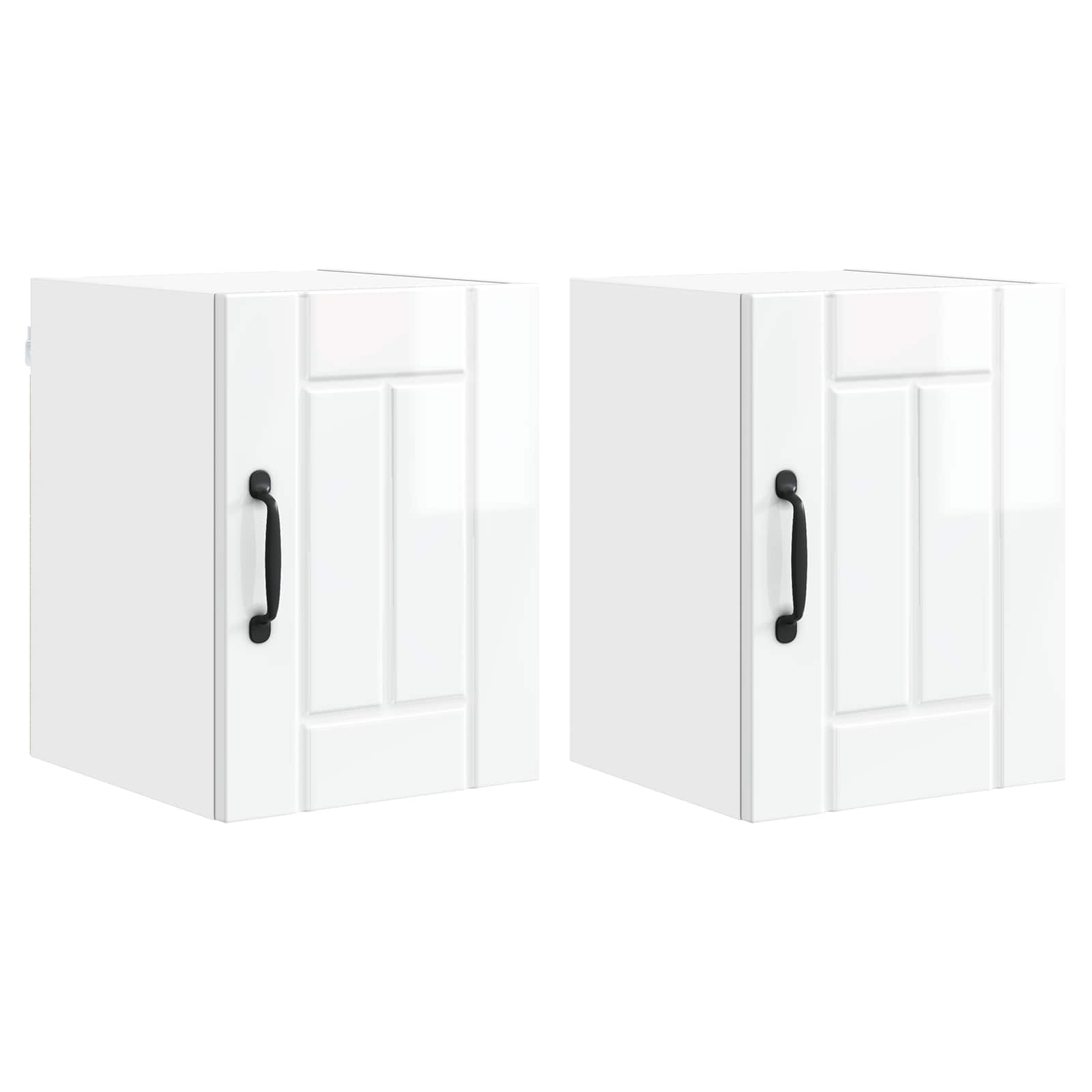 vidaXL Szafka ścienna LUCCA 2 pcs Biały wysoki połysk 30 x 31 x 40 cm