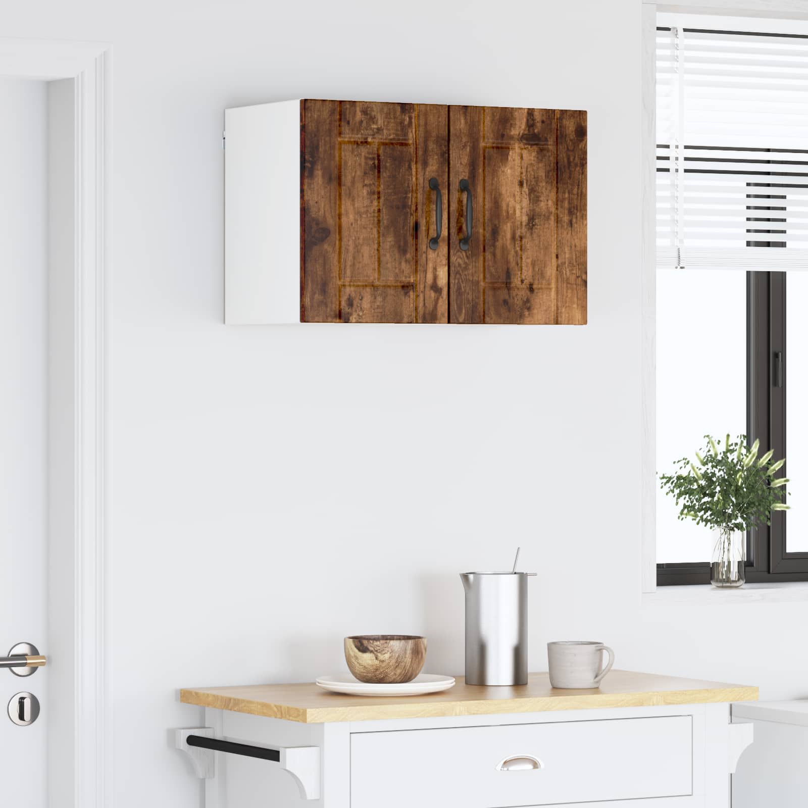 vidaXL Szafka ścienna LUCCA 2 pcs Dąb wędzony 30 x 31 x 40 cm