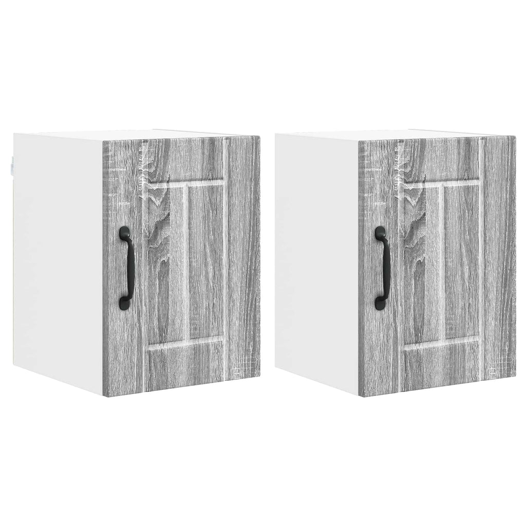 vidaXL Szafka ścienna LUCCA 2 pcs Szary Sonoma 30 x 31 x 40 cm