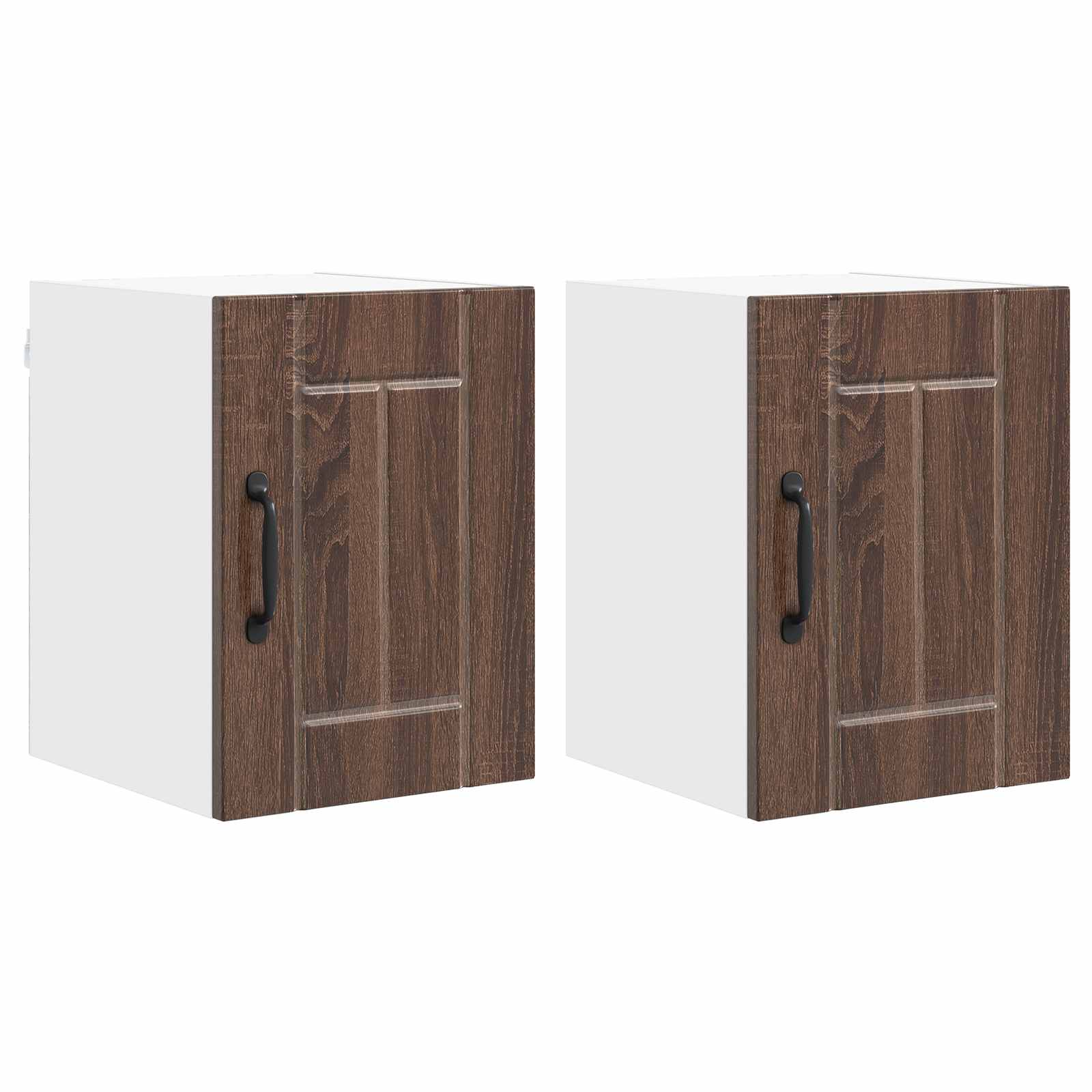 vidaXL Szafka ścienna LUCCA 2 pcs Brązowy dąb 30 x 31 x 40 cm
