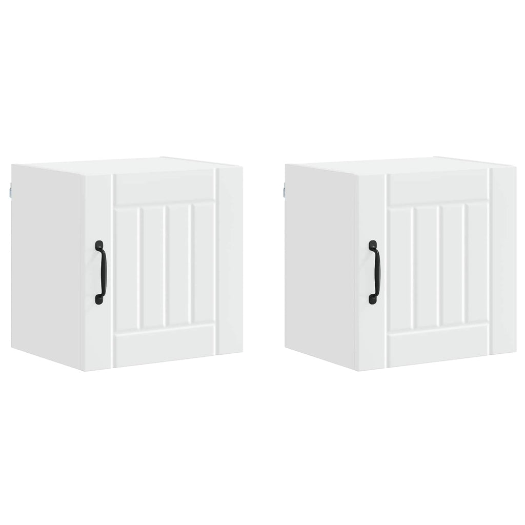 vidaXL Szafka ścienna LUCCA 2 pcs Biały 40 x 31 x 40 cm