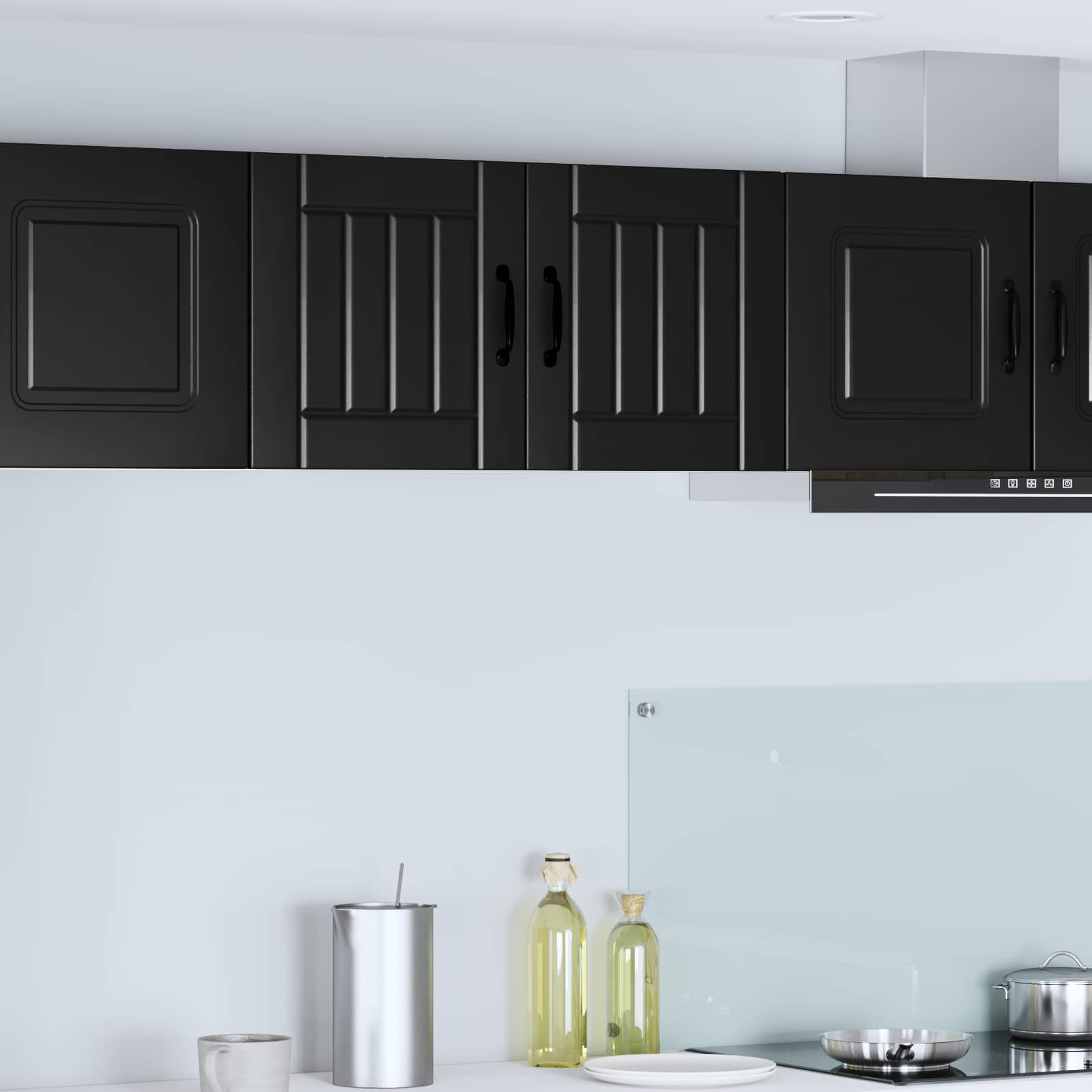 vidaXL Szafka ścienna LUCCA 2 pcs Czarny 40 x 31 x 40 cm