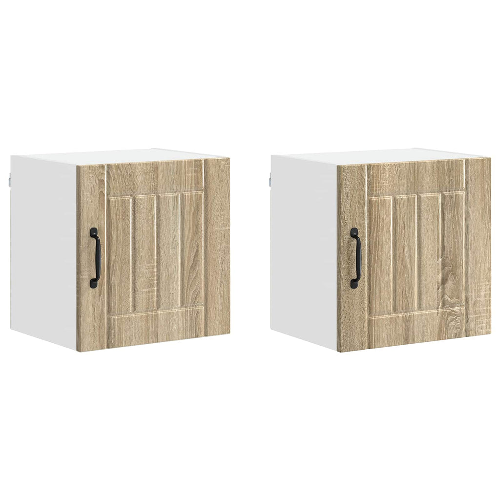 vidaXL Szafka ścienna LUCCA 2 pcs dąb Sonoma 40 x 31 x 40 cm