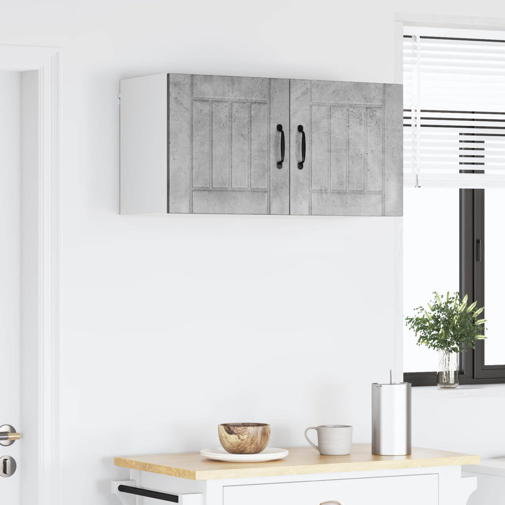 vidaXL Szafka ścienna LUCCA 2 pcs Betonowy szary 40 x 31 x 40 cm