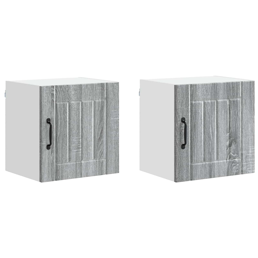 vidaXL Szafka ścienna LUCCA 2 pcs Szary Sonoma 40 x 31 x 40 cm