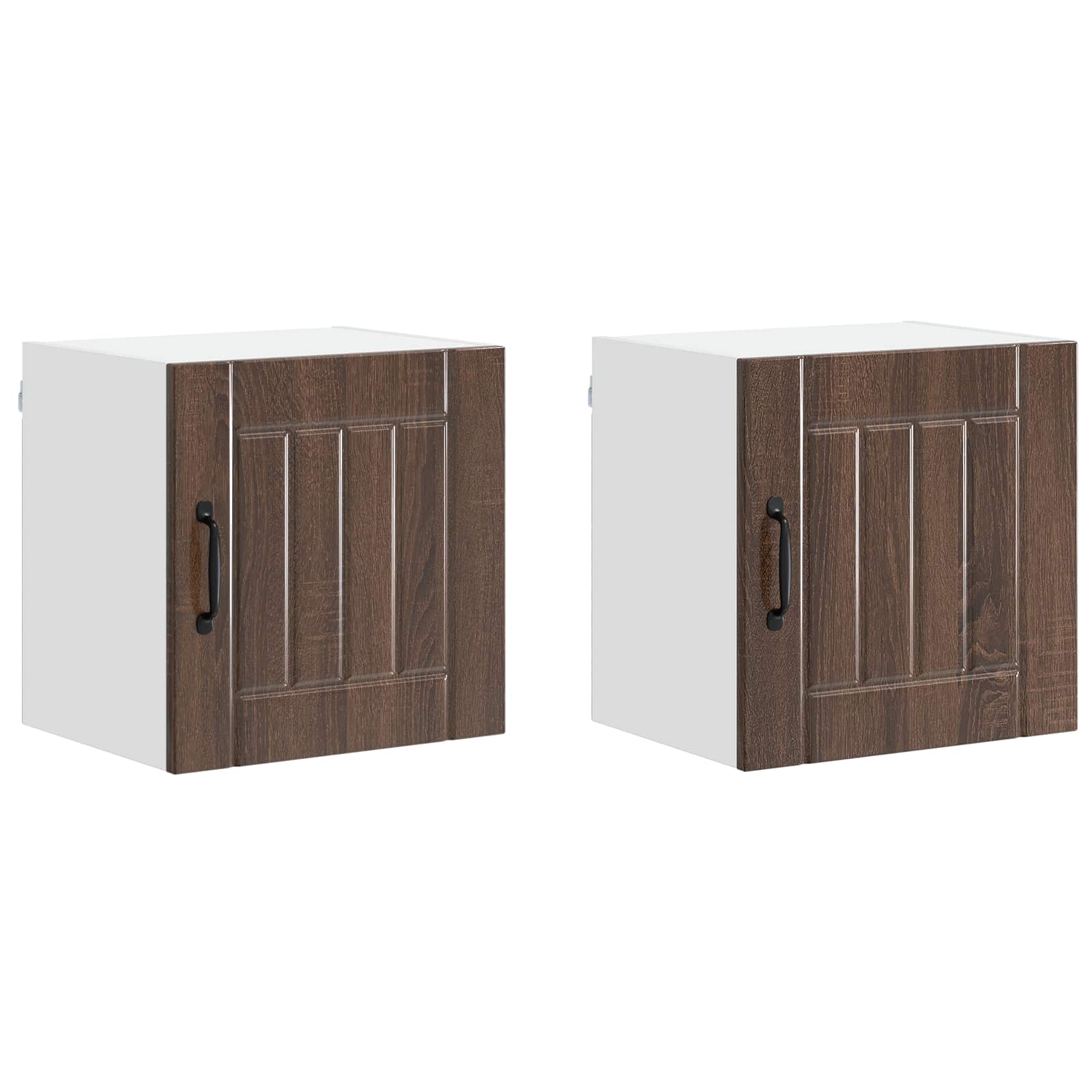 vidaXL Szafka ścienna LUCCA 2 pcs Brązowy dąb 40 x 31 x 40 cm