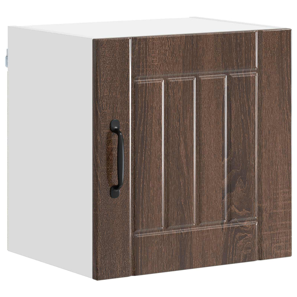 vidaXL Szafka ścienna LUCCA 2 pcs Brązowy dąb 40 x 31 x 40 cm