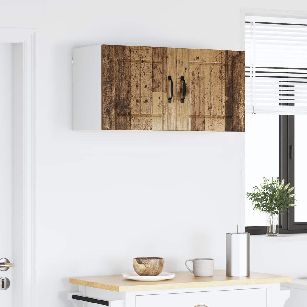 vidaXL Szafka ścienna LUCCA 2 pcs Stare drewno 40 x 31 x 40 cm