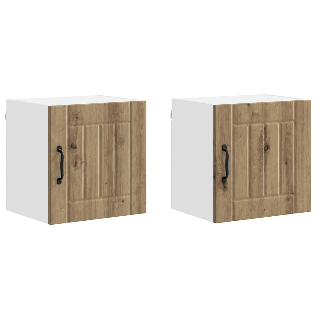vidaXL Szafka ścienna LUCCA 2 pcs Dąb artisan 40 x 31 x 40 cm