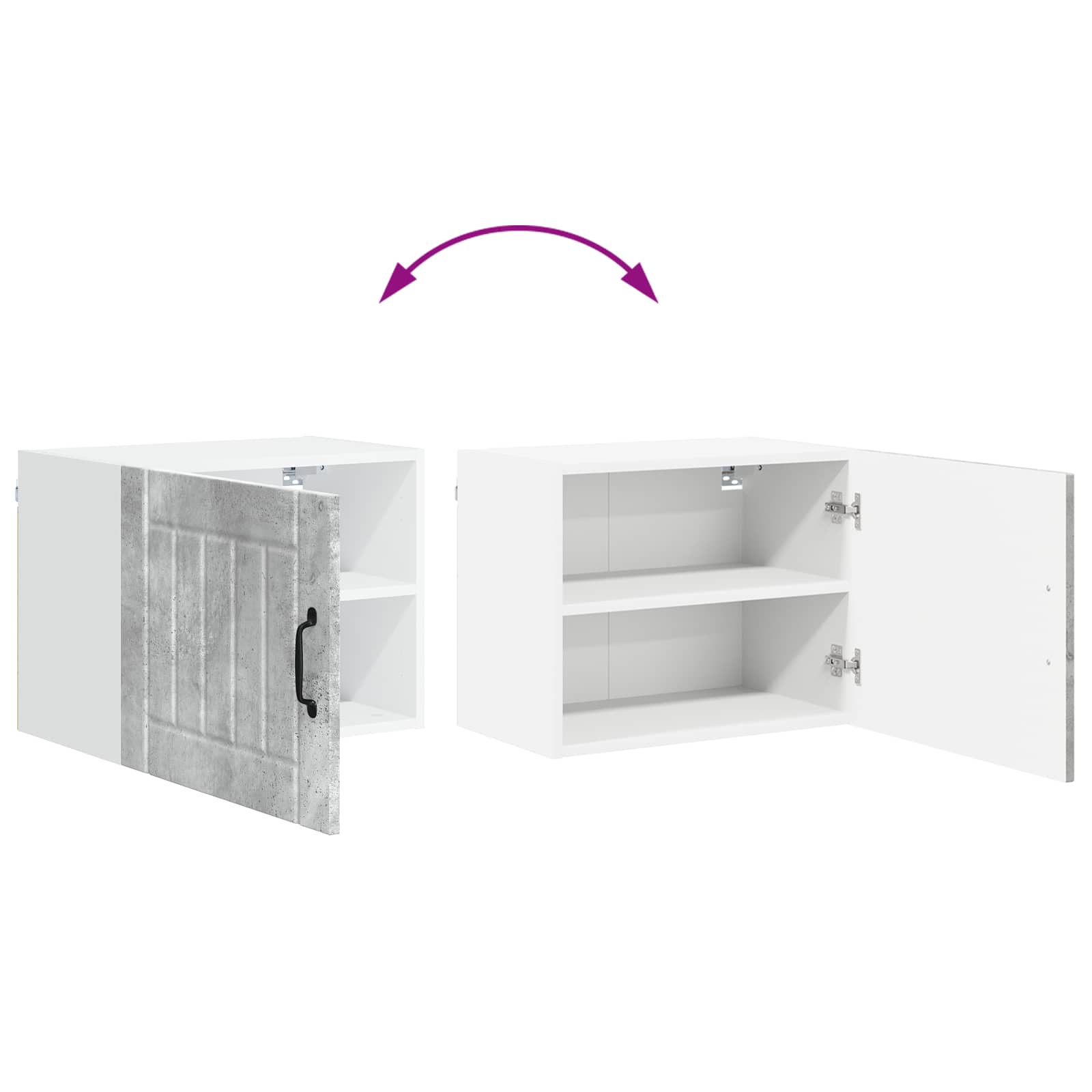 vidaXL Szafka ścienna LUCCA Betonowy szary 50 x 31 x 40 cm