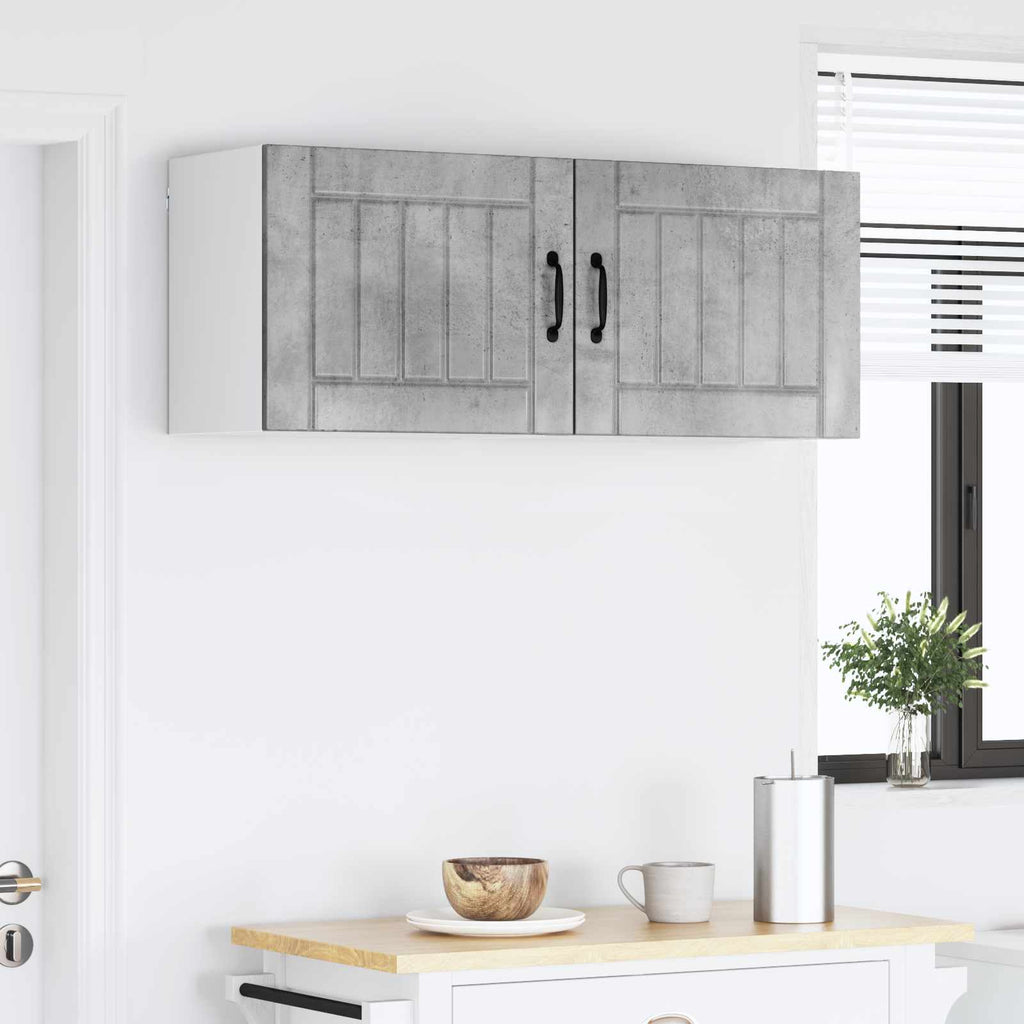 vidaXL Szafka ścienna LUCCA 2 pcs Betonowy szary 50 x 31 x 40 cm