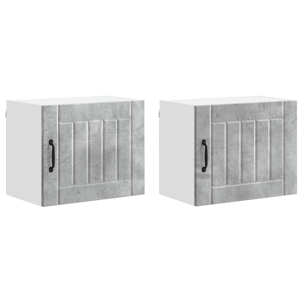 vidaXL Szafka ścienna LUCCA 2 pcs Betonowy szary 50 x 31 x 40 cm