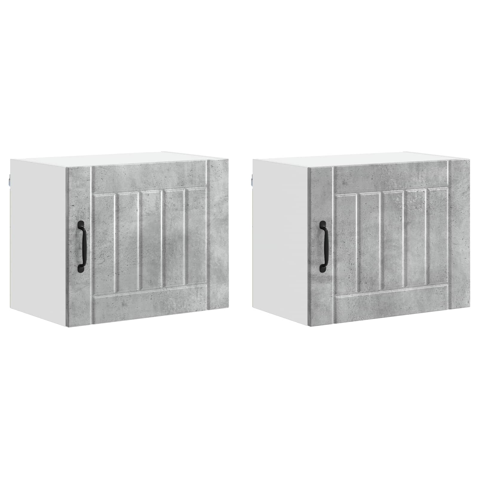 vidaXL Szafka ścienna LUCCA 2 pcs Betonowy szary 50 x 31 x 40 cm