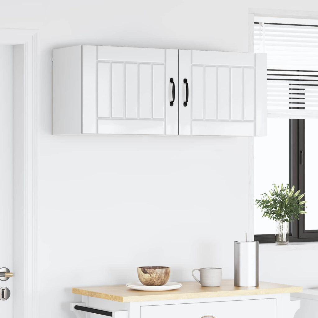 vidaXL Szafka ścienna LUCCA 2 pcs Biały wysoki połysk 50 x 31 x 40 cm