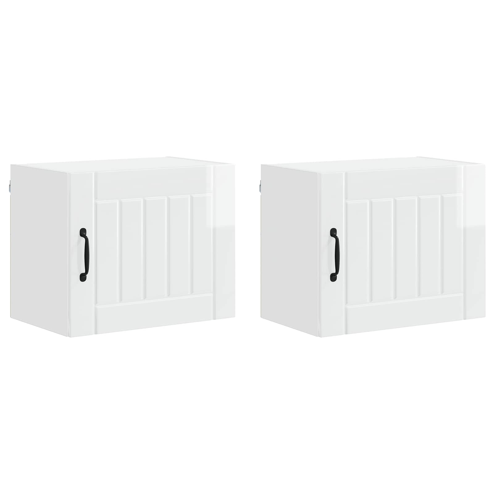 vidaXL Szafka ścienna LUCCA 2 pcs Biały wysoki połysk 50 x 31 x 40 cm