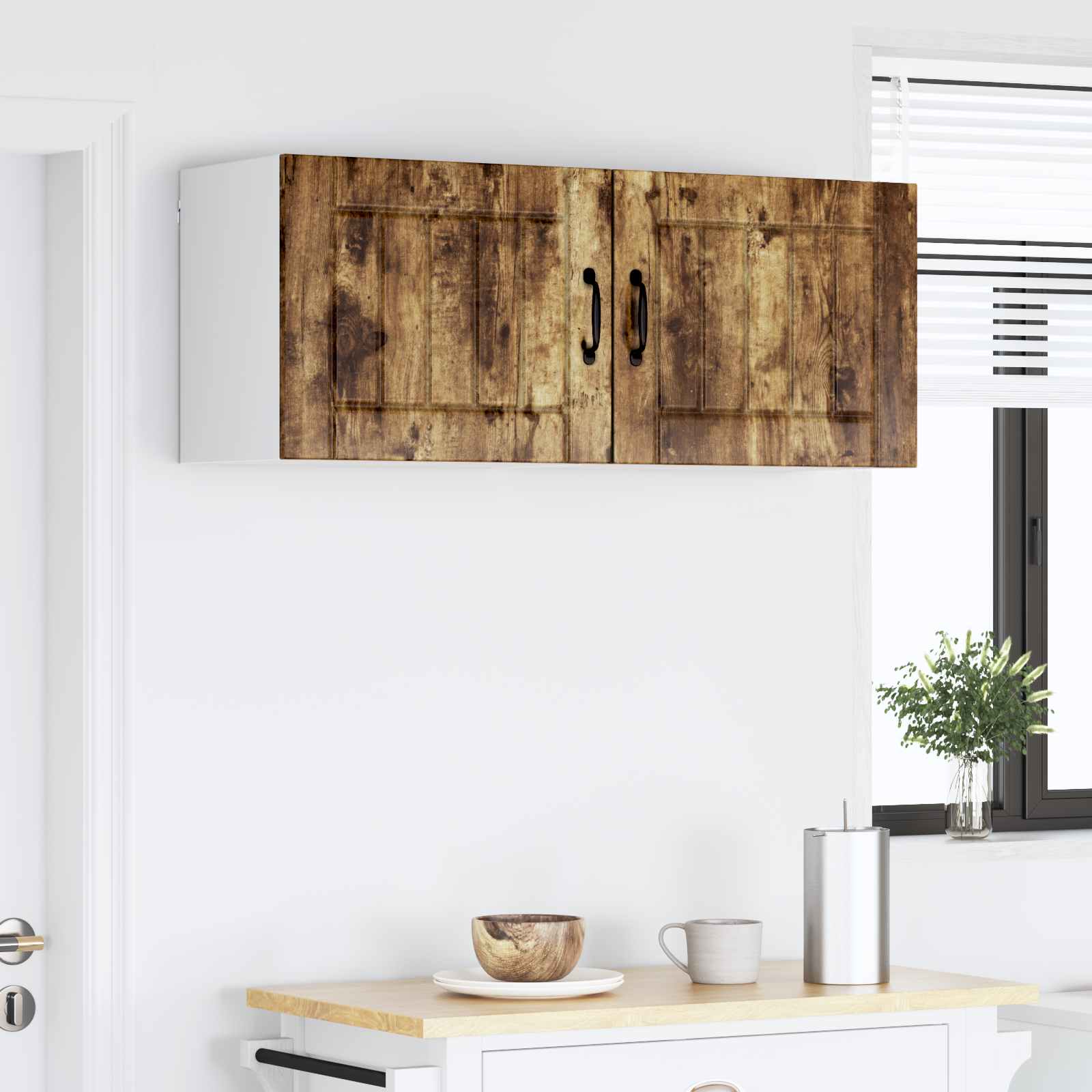 vidaXL Szafka ścienna LUCCA 2 pcs Dąb wędzony 50 x 31 x 40 cm