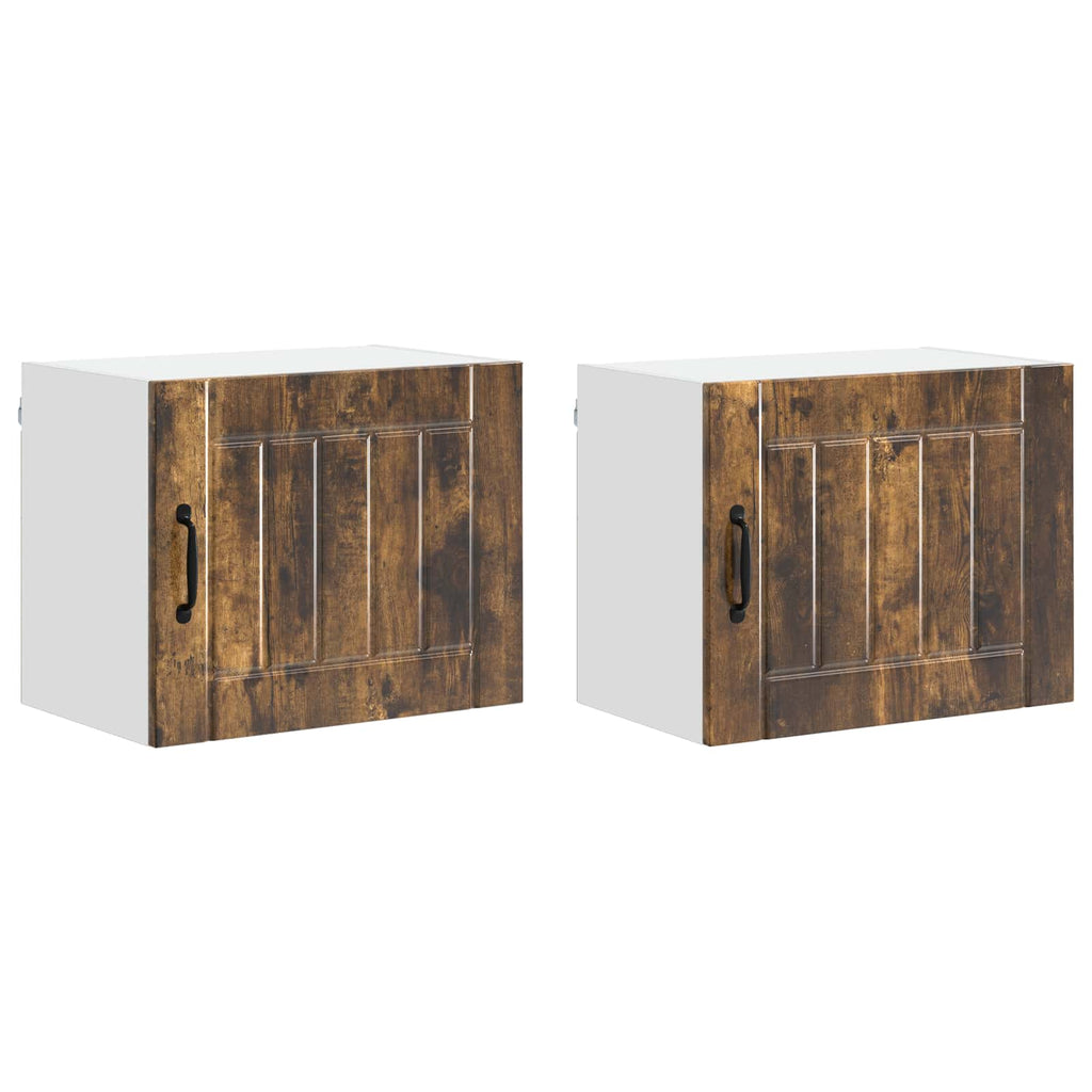 vidaXL Szafka ścienna LUCCA 2 pcs Dąb wędzony 50 x 31 x 40 cm
