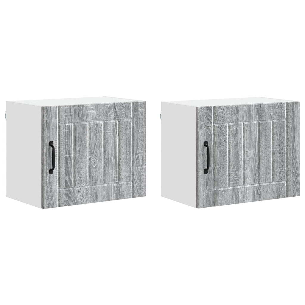 vidaXL Szafka ścienna LUCCA 2 pcs Szary Sonoma 50 x 31 x 40 cm
