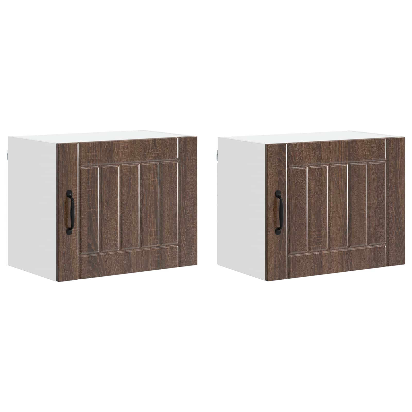 vidaXL Szafka ścienna LUCCA 2 pcs Brązowy dąb 50 x 31 x 40 cm