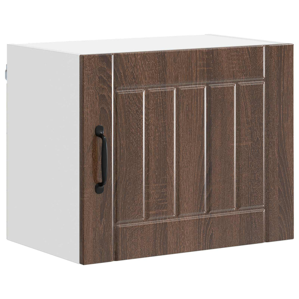 vidaXL Szafka ścienna LUCCA 2 pcs Brązowy dąb 50 x 31 x 40 cm