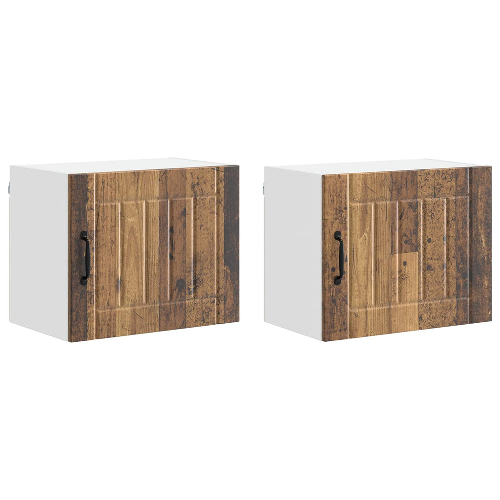 vidaXL Szafka ścienna LUCCA 2 pcs Stare drewno 50 x 31 x 40 cm