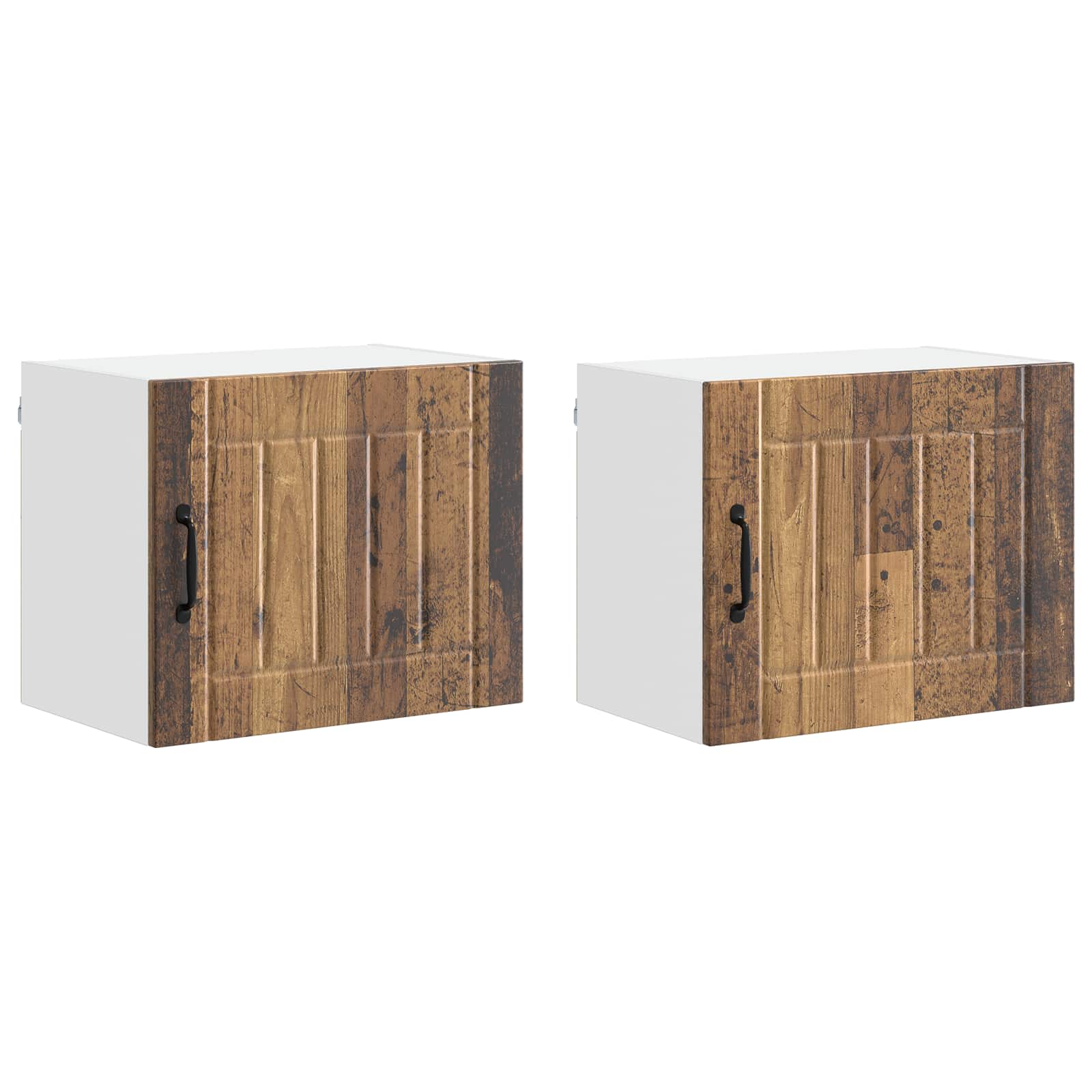vidaXL Szafka ścienna LUCCA 2 pcs Stare drewno 50 x 31 x 40 cm