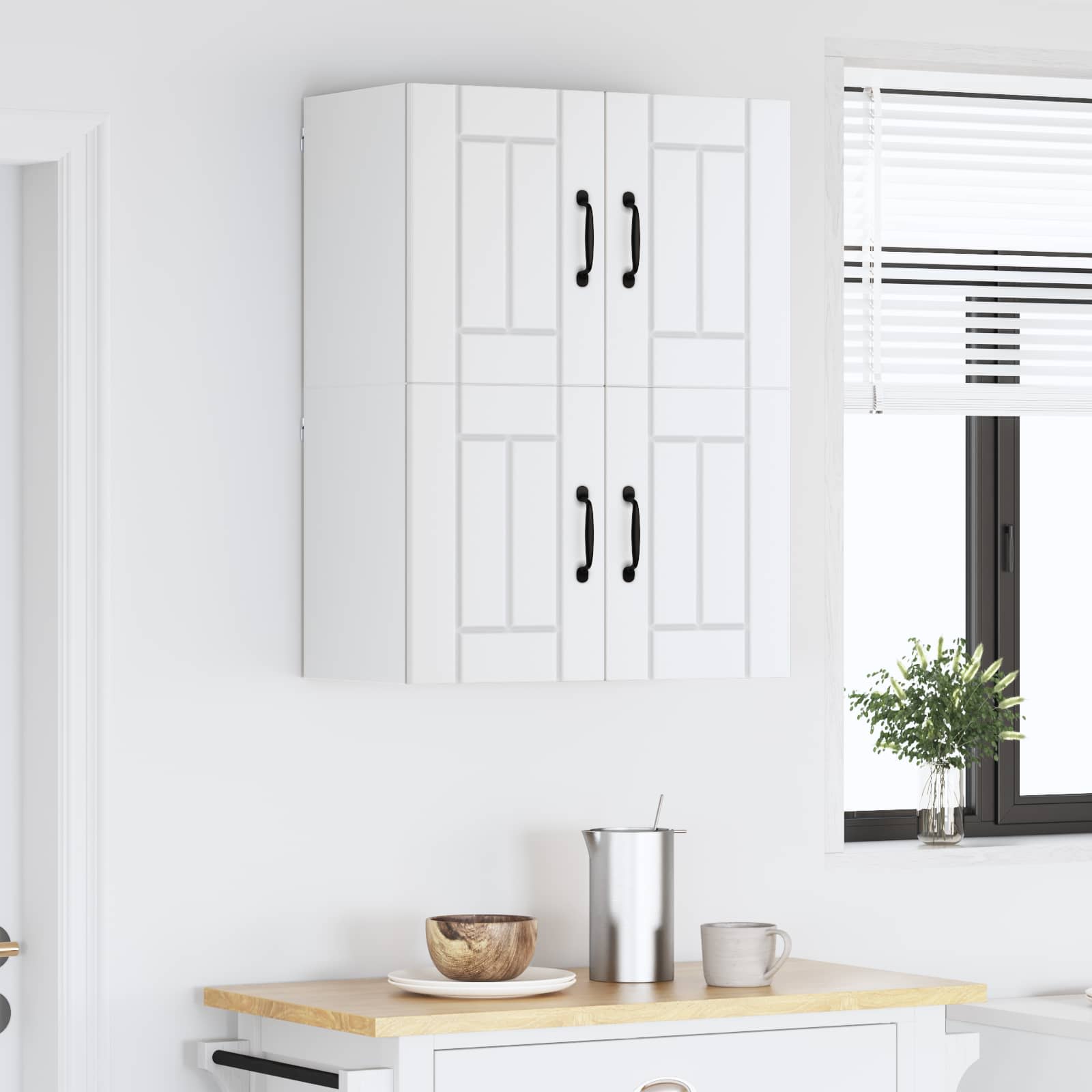 vidaXL Szafka ścienna LUCCA 2 pcs Biały 60 x 31 x 40 cm