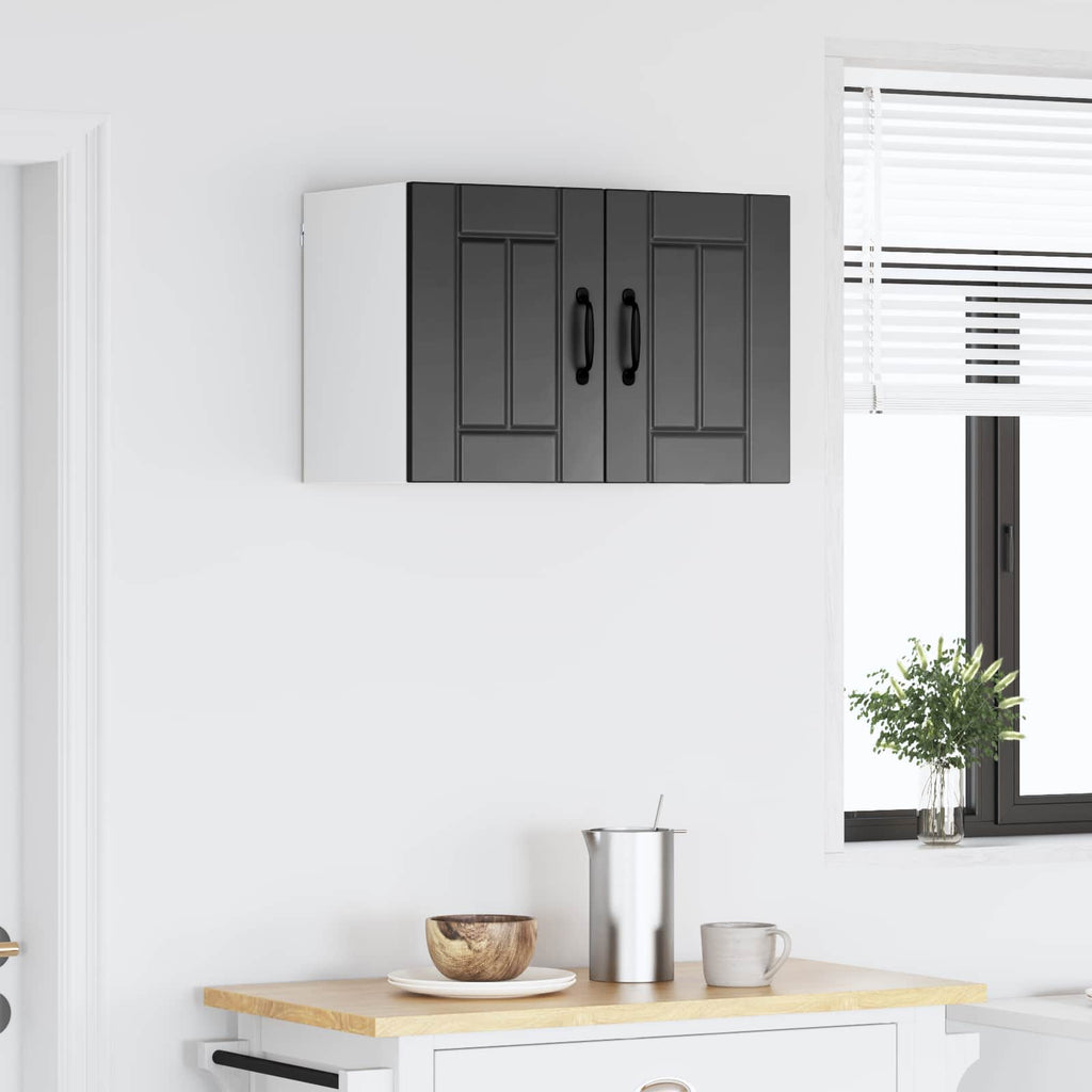 vidaXL Szafka ścienna LUCCA Czarny 60 x 31 x 40 cm Drewno inżynieryjne