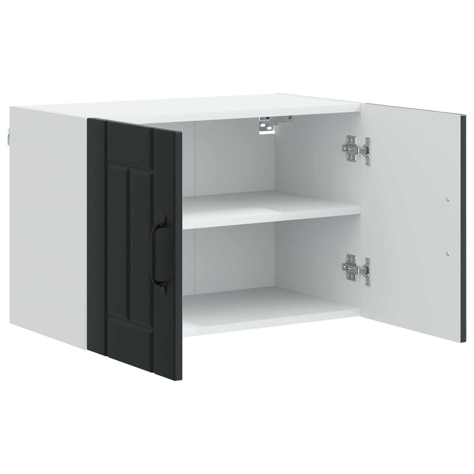vidaXL Szafka ścienna LUCCA 2 pcs Czarny 60 x 31 x 40 cm