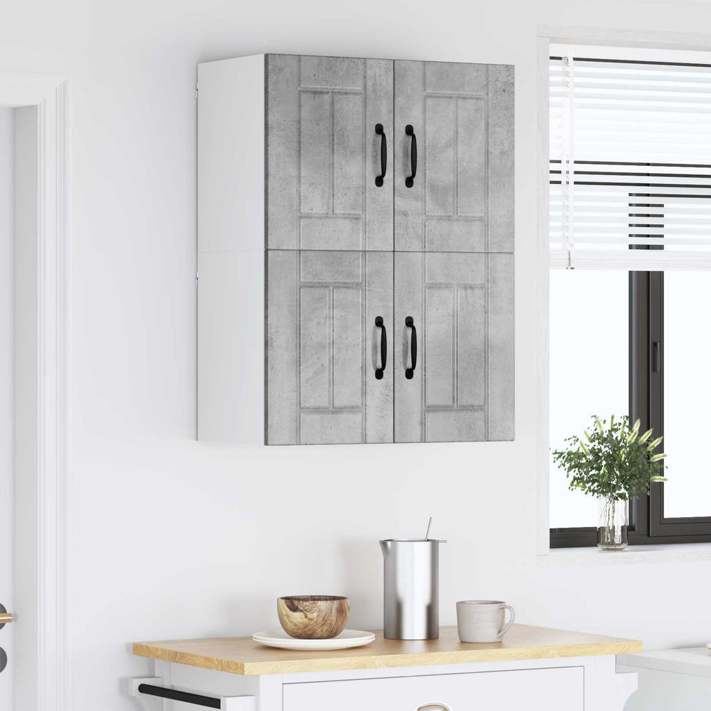 vidaXL Szafka ścienna LUCCA 2 pcs Betonowy szary 60 x 31 x 40 cm